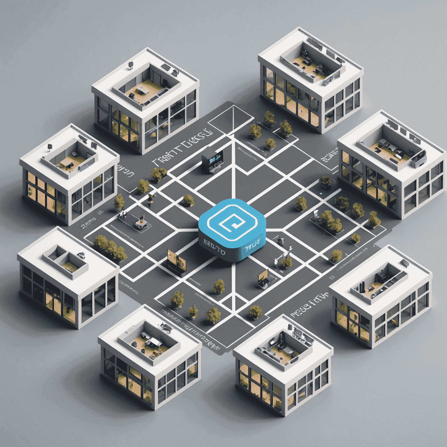 A visual representation of Zero Trust Architecture with multiple verification checkpoints